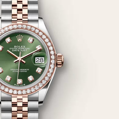 Lady-Datejust Luxury Green Dial Two Tone Women’s Watch