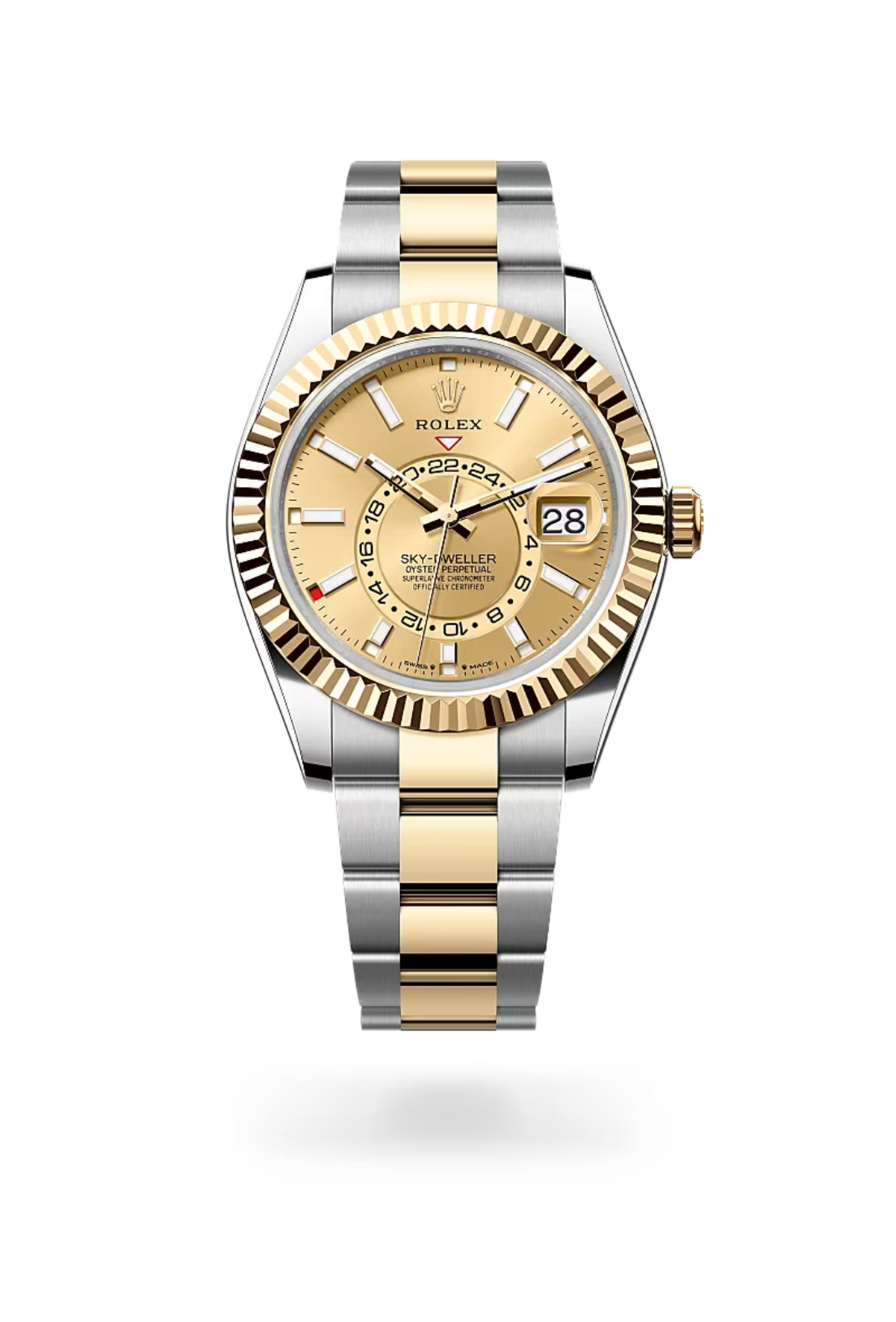 Sky-Dweller Refined Gold Accent Executive Watch