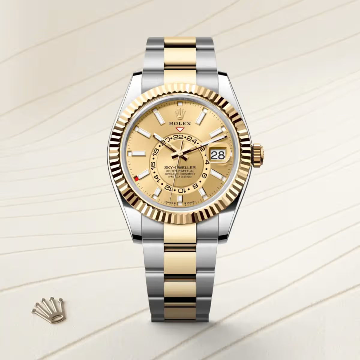 Sky-Dweller Refined Gold Accent Executive Watch