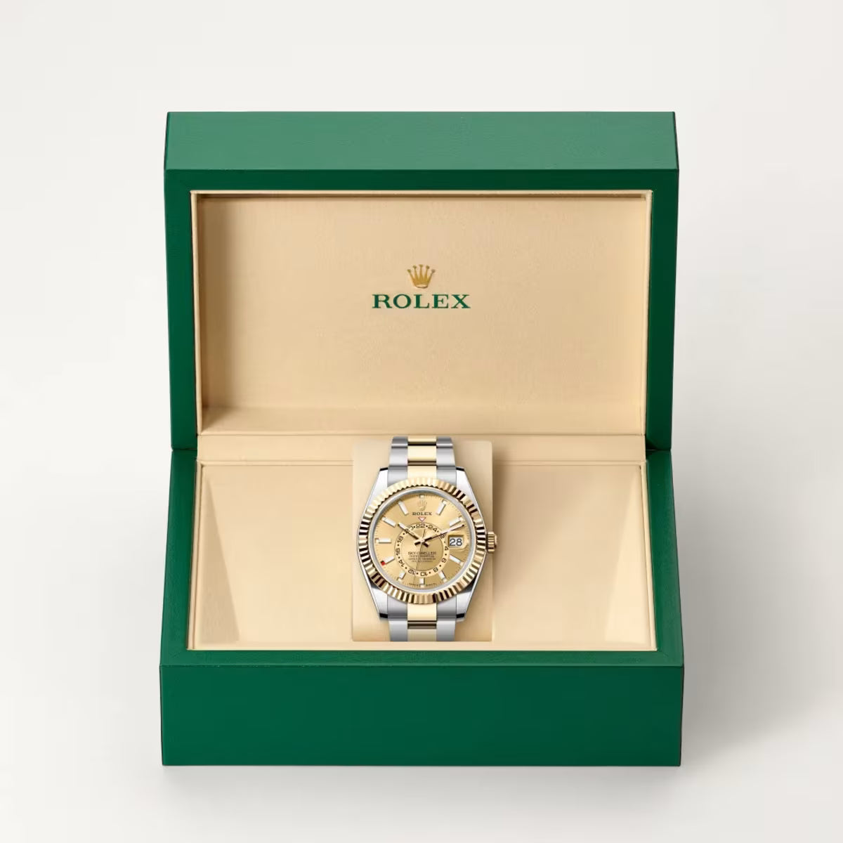 Sky-Dweller Refined Gold Accent Executive Watch