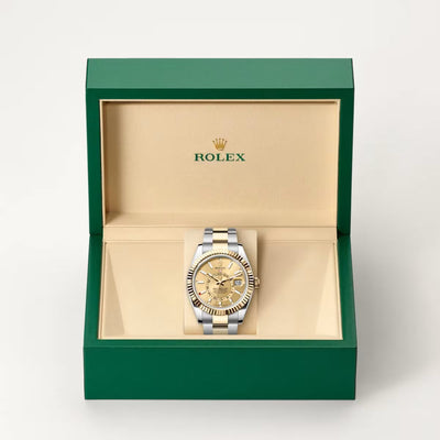 Sky-Dweller Refined Gold Accent Executive Watch