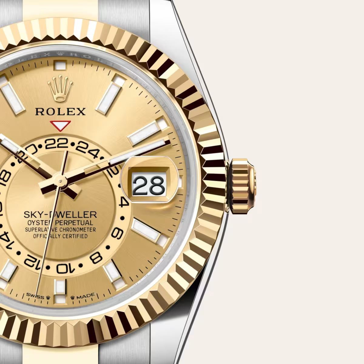 Sky-Dweller Refined Gold Accent Executive Watch