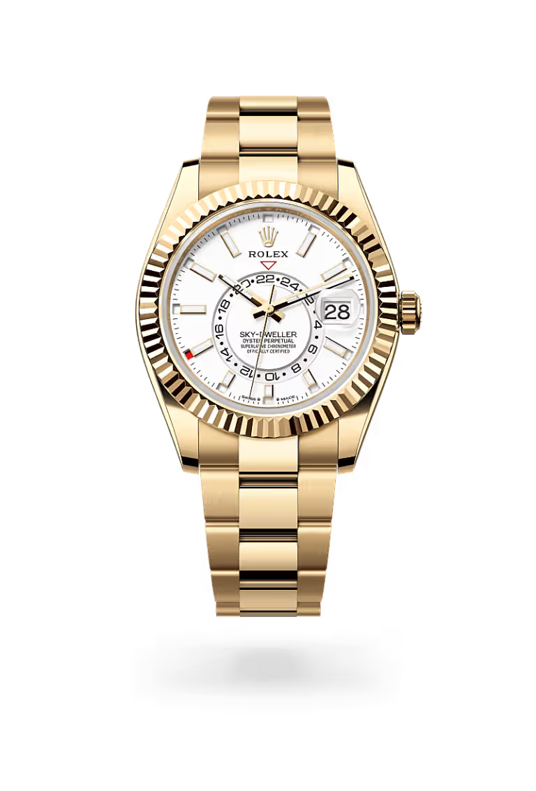 Sky-Dweller 42 Luxury Gold Sky Traveler Watch