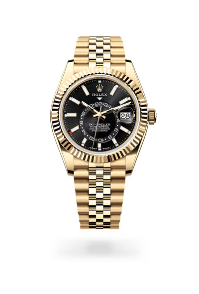 Sky-Dweller Royal Black Dial Gold Watch