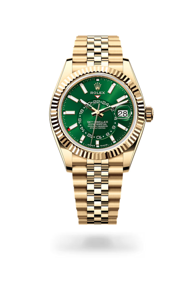 Sky-Dweller Royal Green Dial Gold Watch