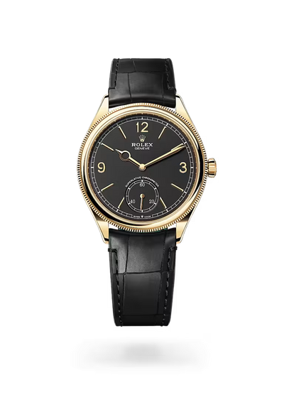 Gold Leather Dress Watch