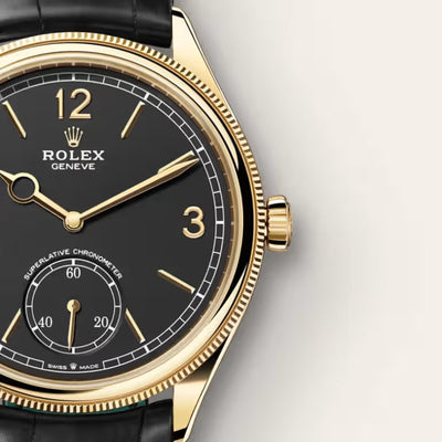 Gold Leather Dress Watch